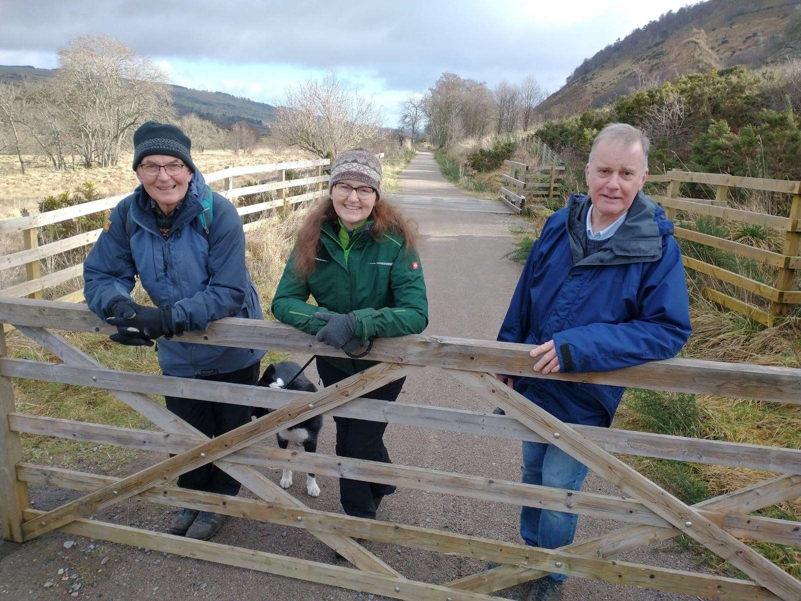 Peffery Way Association trustees Chris Monckton, Mia Sabel and Ron McAulay.