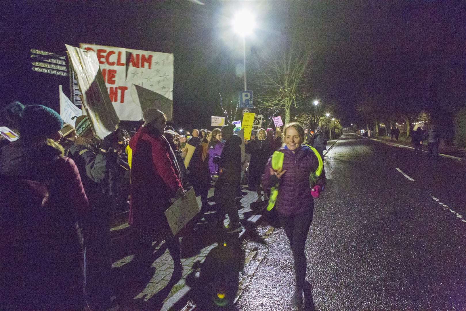 Lorna set off on her run in November following a Reclaim the Night March in Inverness. Picture: Robert MacDonald/Northern Studios