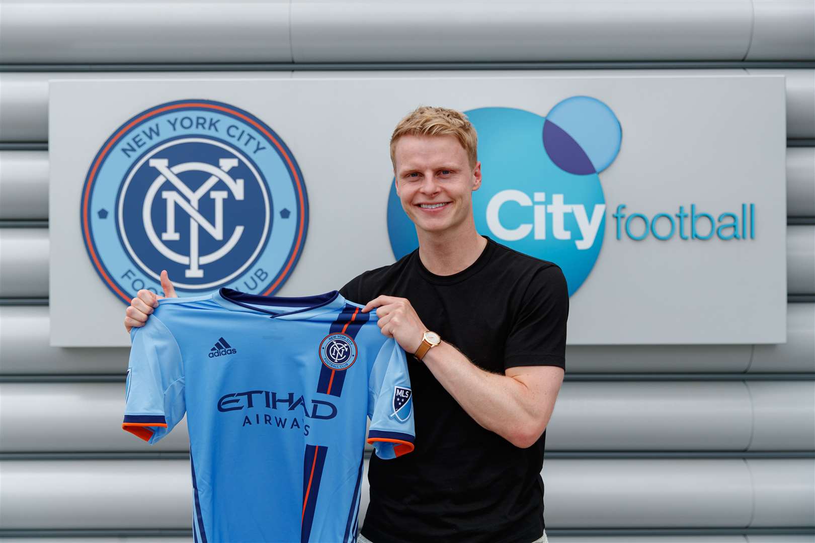 Gary Mackay-Steven after joining New York City last summer. Picture: Katie Cahalin