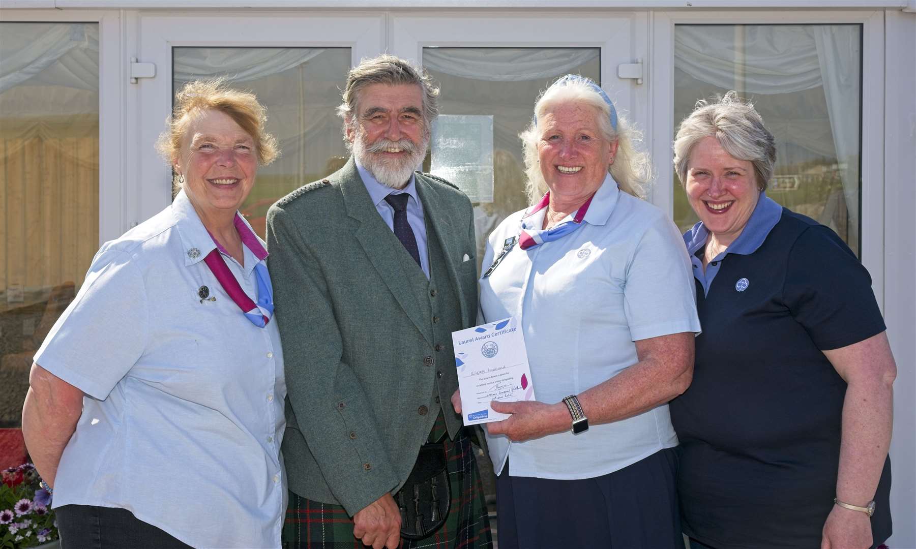 Liz Bamber, Caithness division commissioner; Lord Thurso; Elspeth Husband; and Maureen MacDonald, Girlguiding Highlands and Islands assistant commissioner. Picture: Billy Husband
