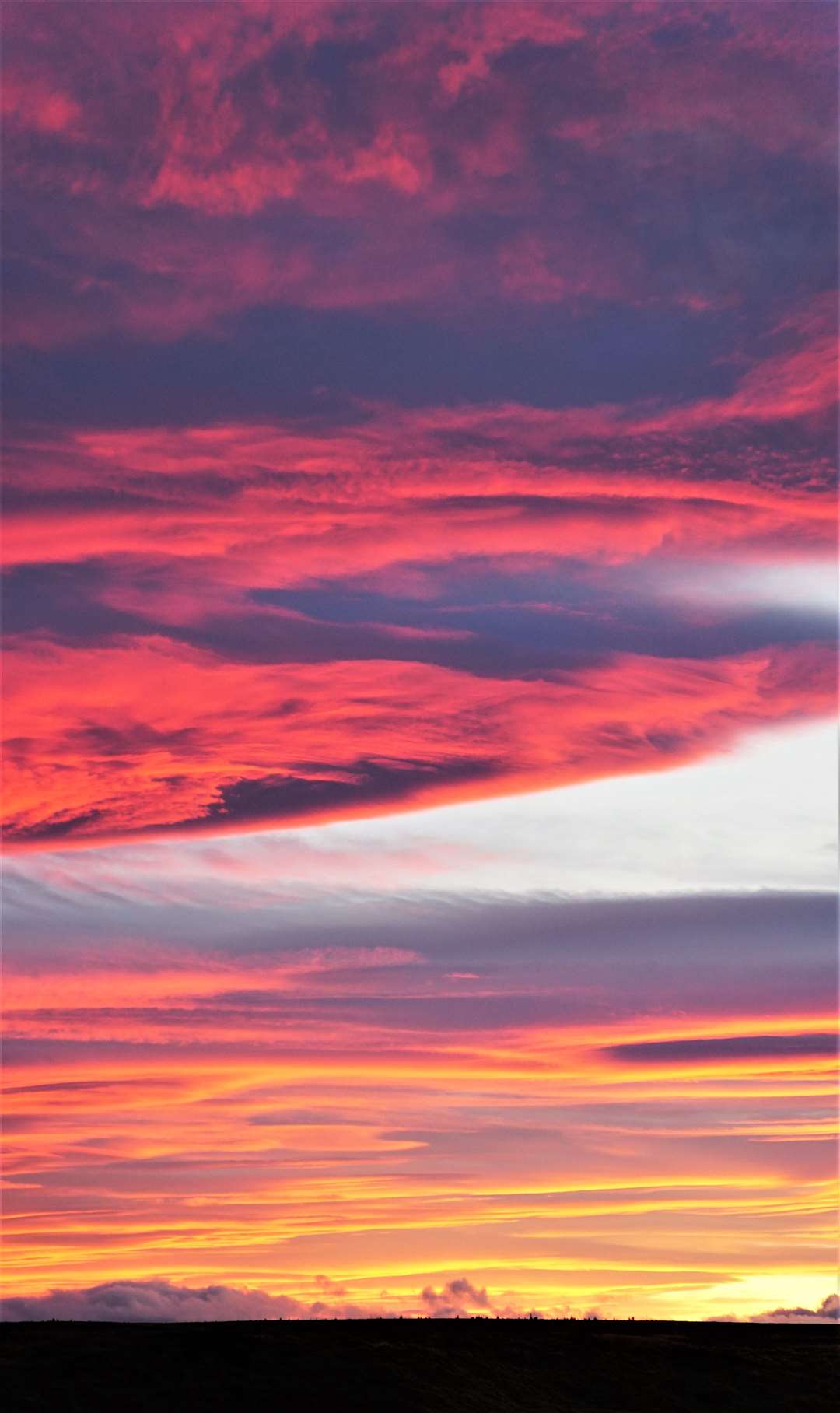 Sun sets over Caithness on Wednesday afternoon. Picture: DGS