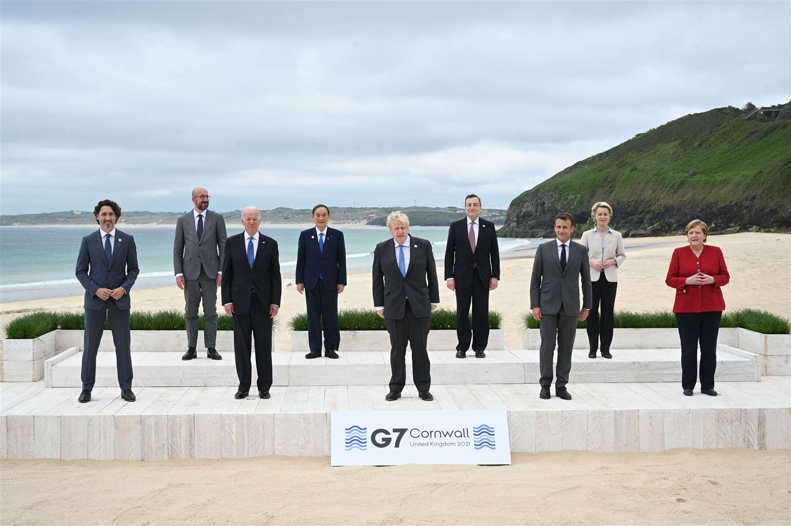 G7 leaders meeting in Cornwall have collectively agreed to provide a billion doses of Covid-19 vaccine (Leon Neal/PA)