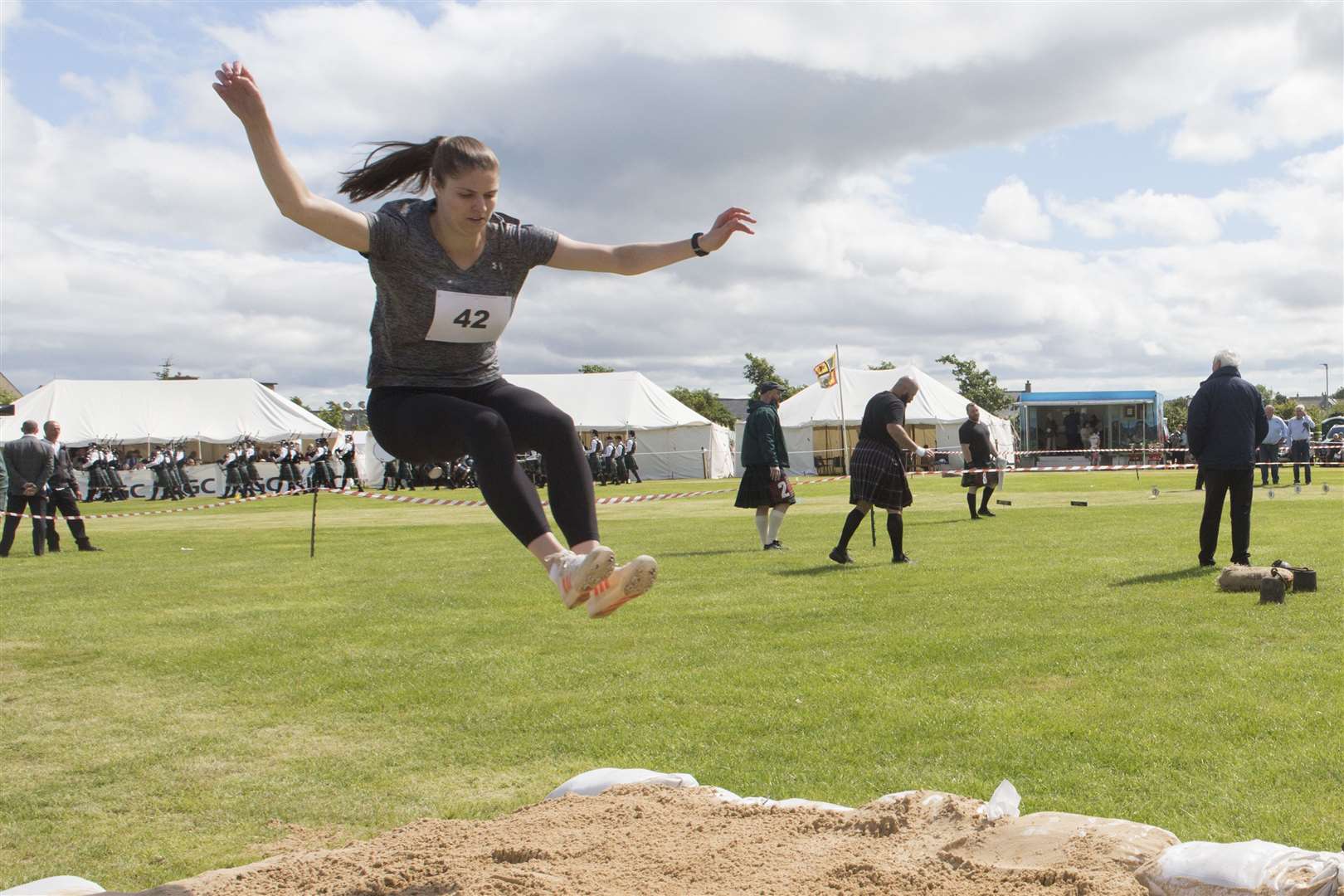 Nikki Manson set a new women's record of 15 feet 1 inch in the long jump. Picture: Robert MacDonald / Northern Studios