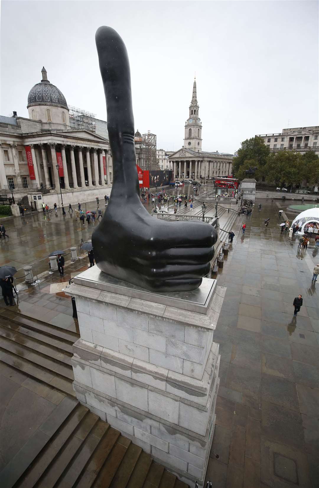 A recent sculpture installed on the fourth plinth in Trafalgar Square (Philip Toscano/PA)
