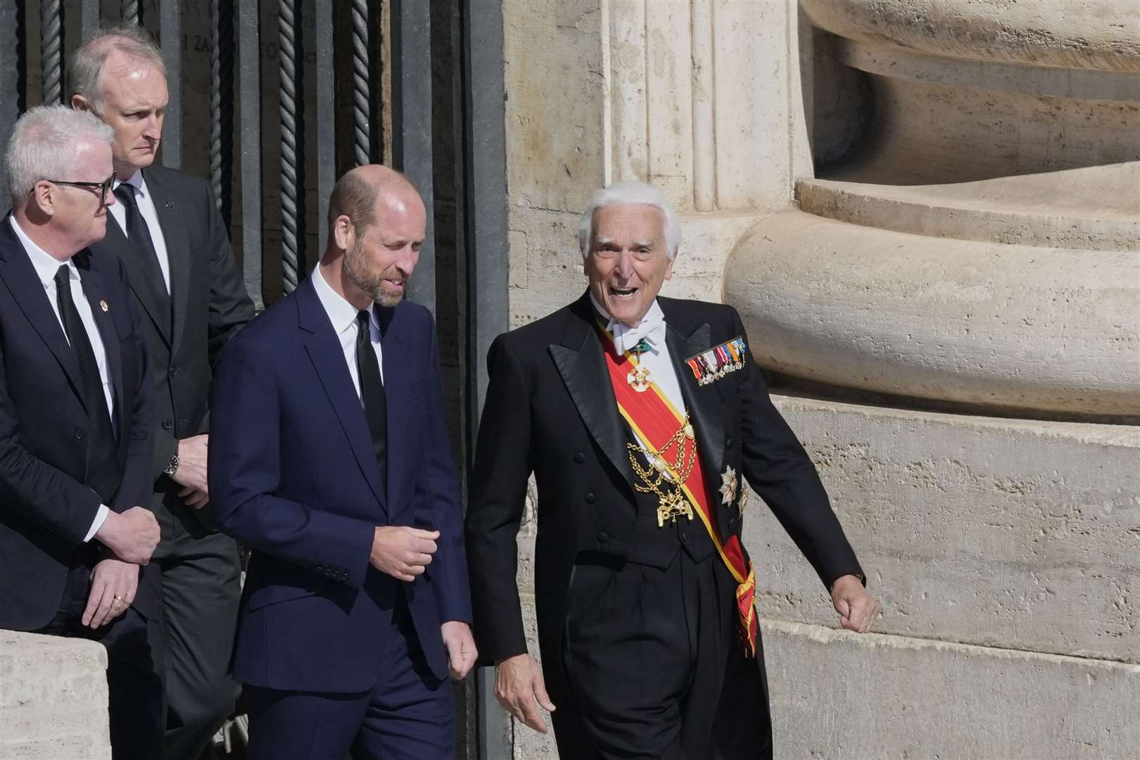The Prince of Wales arrives at St Peter’s Square (Gregorio Borgia/AP)