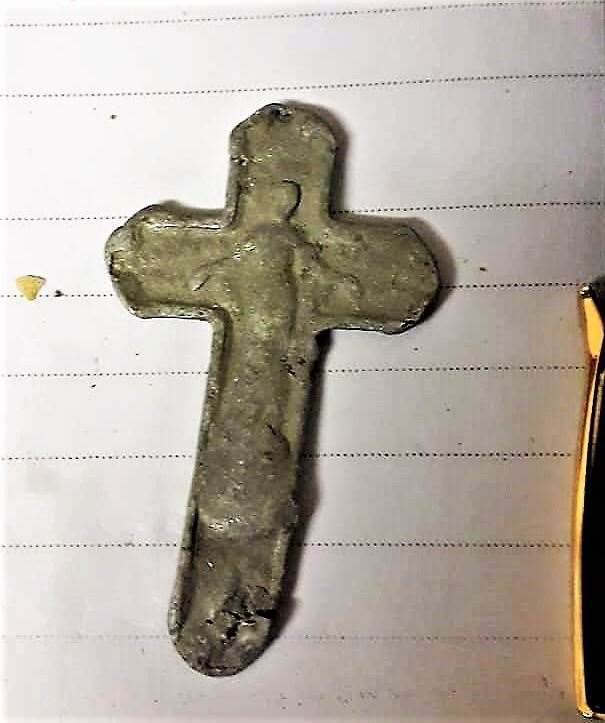 The other side of the artefact appears to show Jesus ascending to heaven but could also represent His mother Mary.