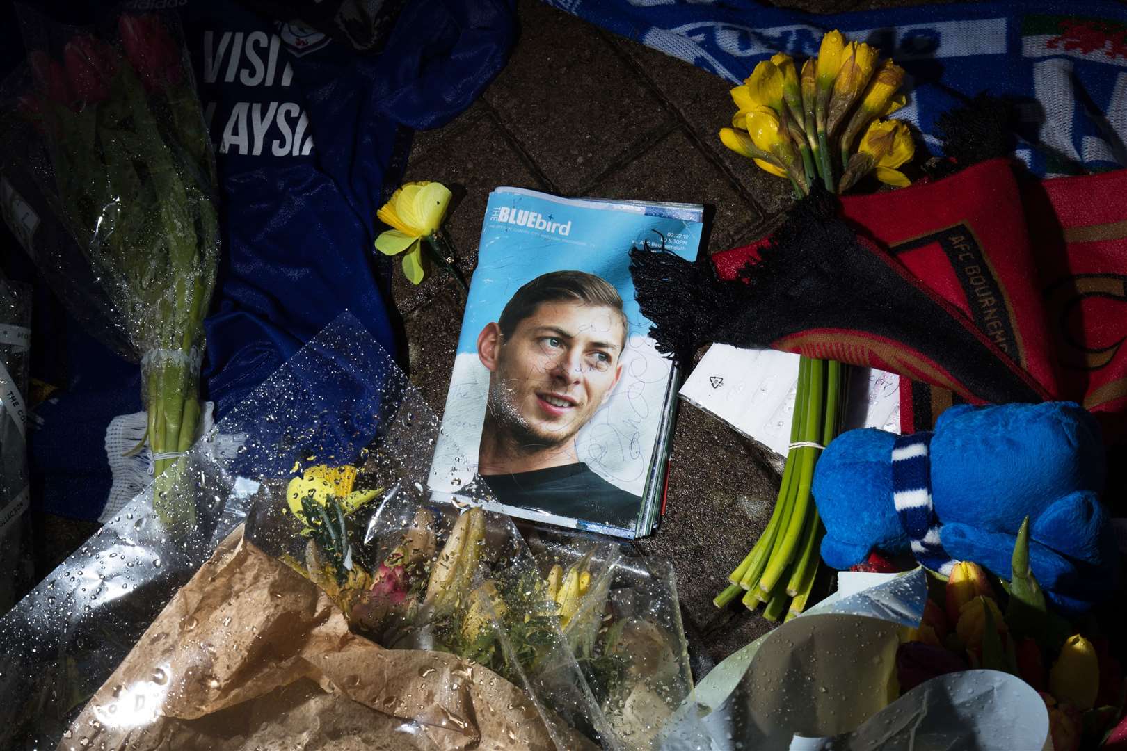 Tributes at Cardiff City Stadium for Emiliano Sala (Aaron Chown/PA)