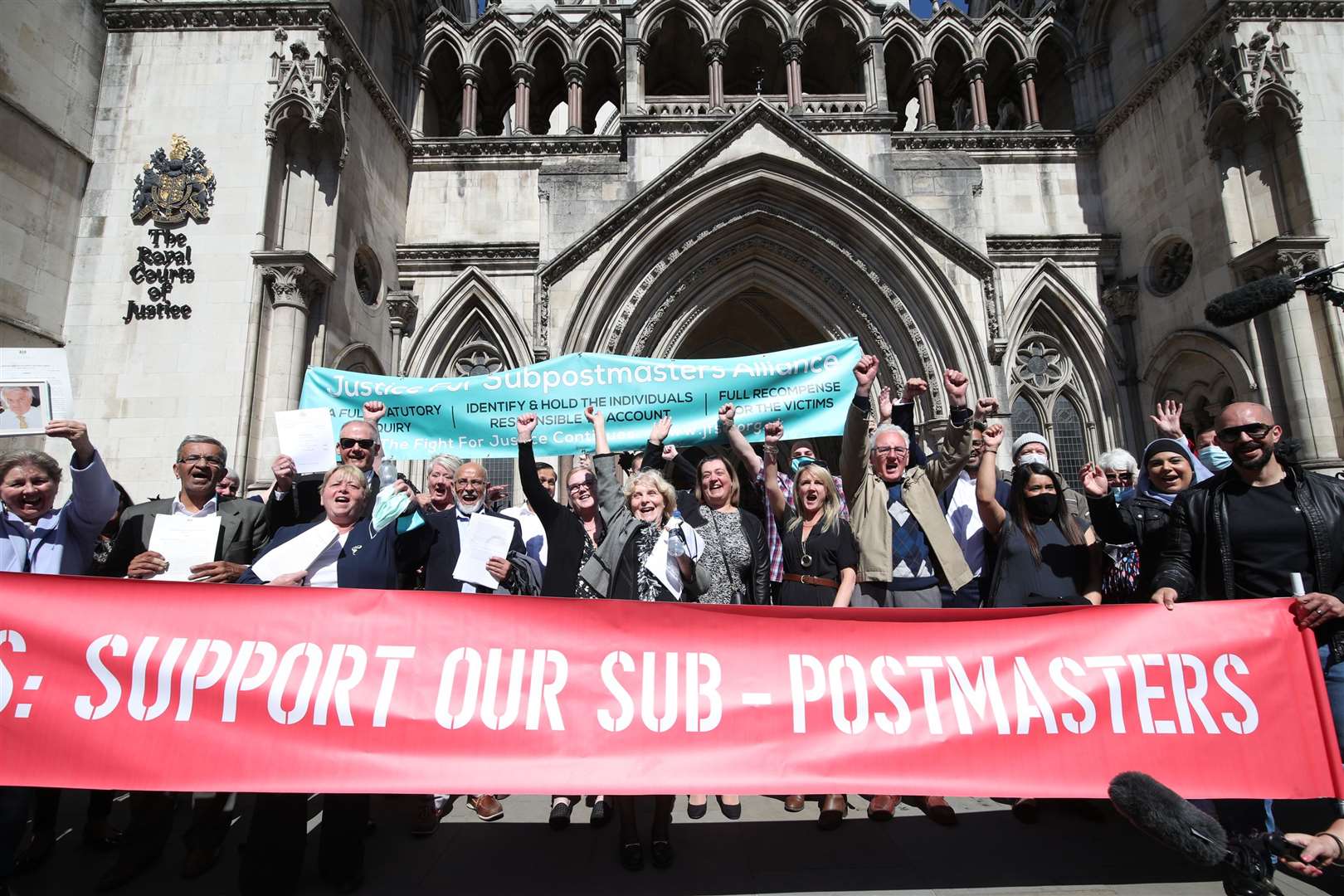 Thirty-nine former subpostmasters had their names cleared at once in a 2021 Court of Appeal ruling (Yui Mok/PA)