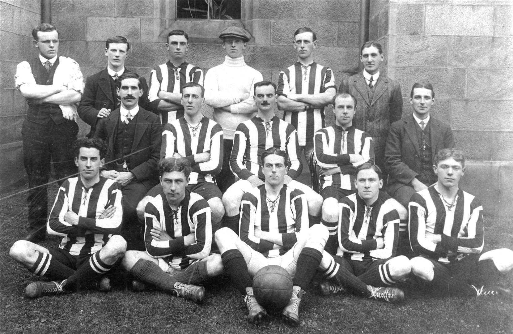 Wick Academy's Qualifying Cup team in 1913.