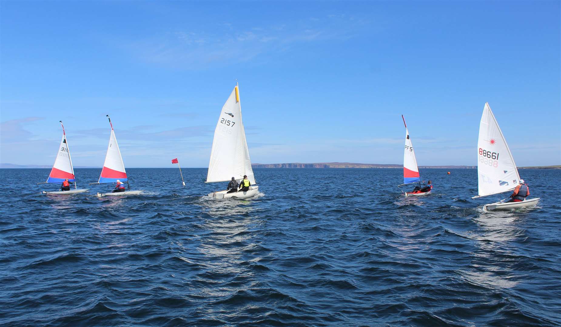 Sailors taking part in one of Pentland Firth Yacht Club's races on May 8.