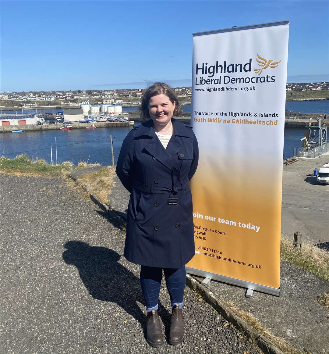 Molly Nolan campaigning in Wick. She says she would seek 'meaningful change' on a range of local issues and put recovery first.