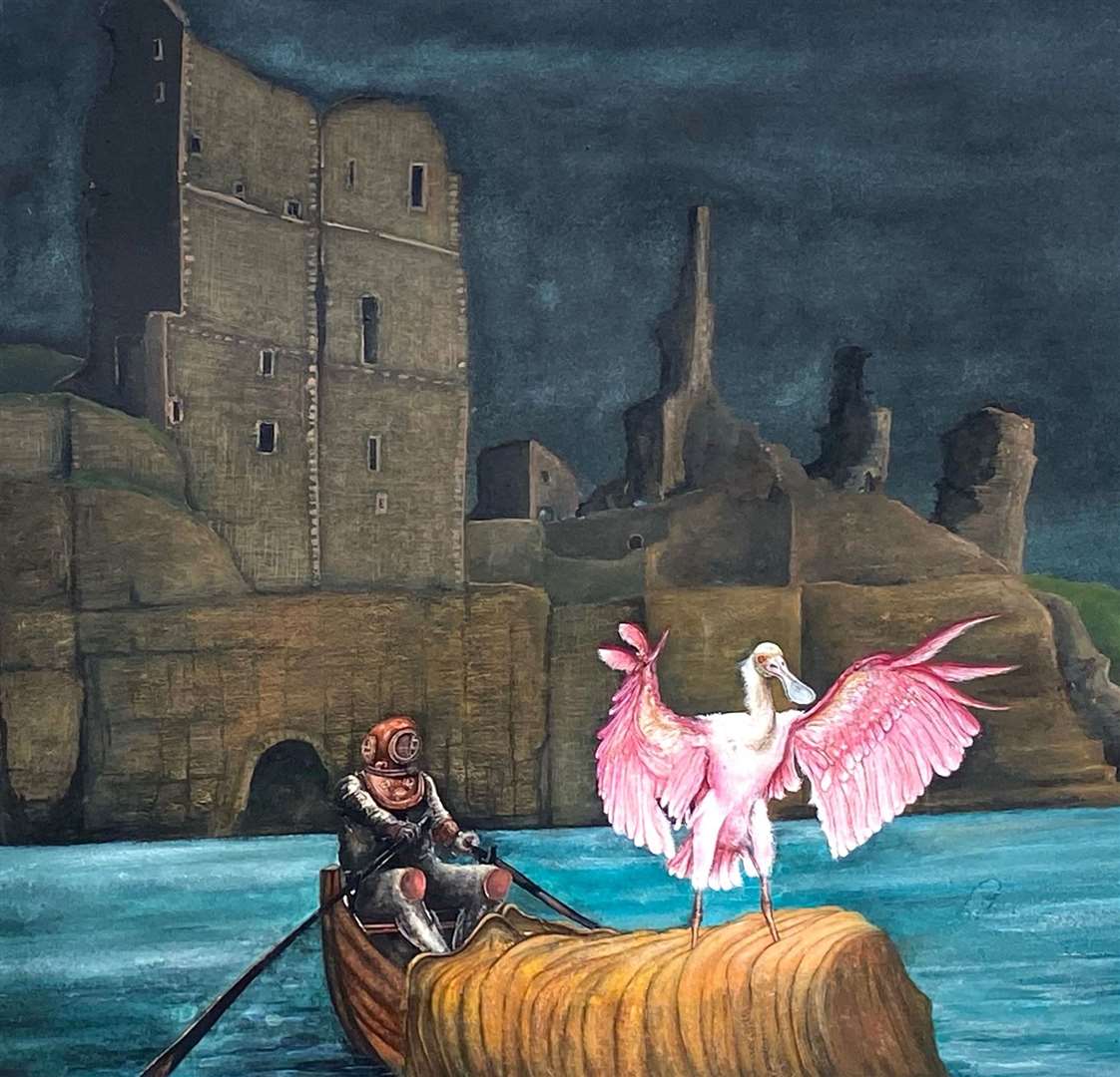 A detail from Ian Scott's work currently on show in Italy.
