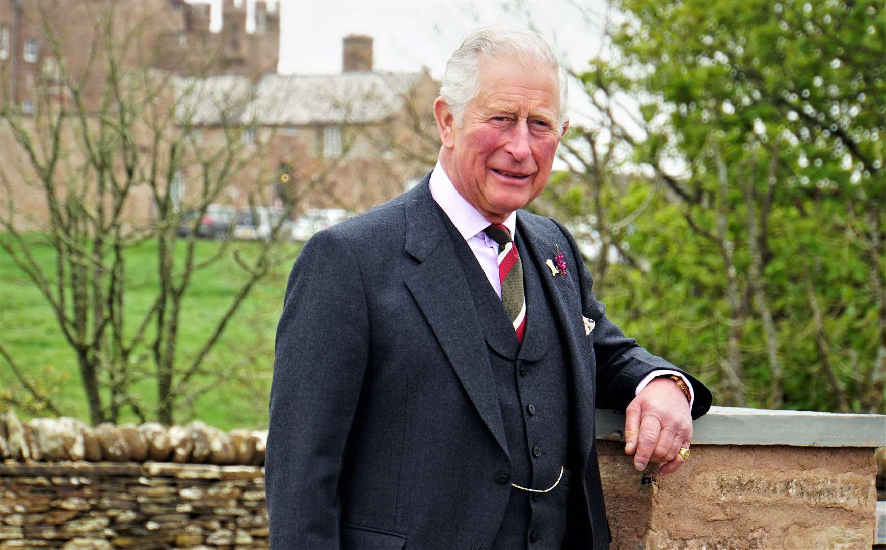 King Charles III during one of his summer stays at the Castle of Mey. Picture: DGS