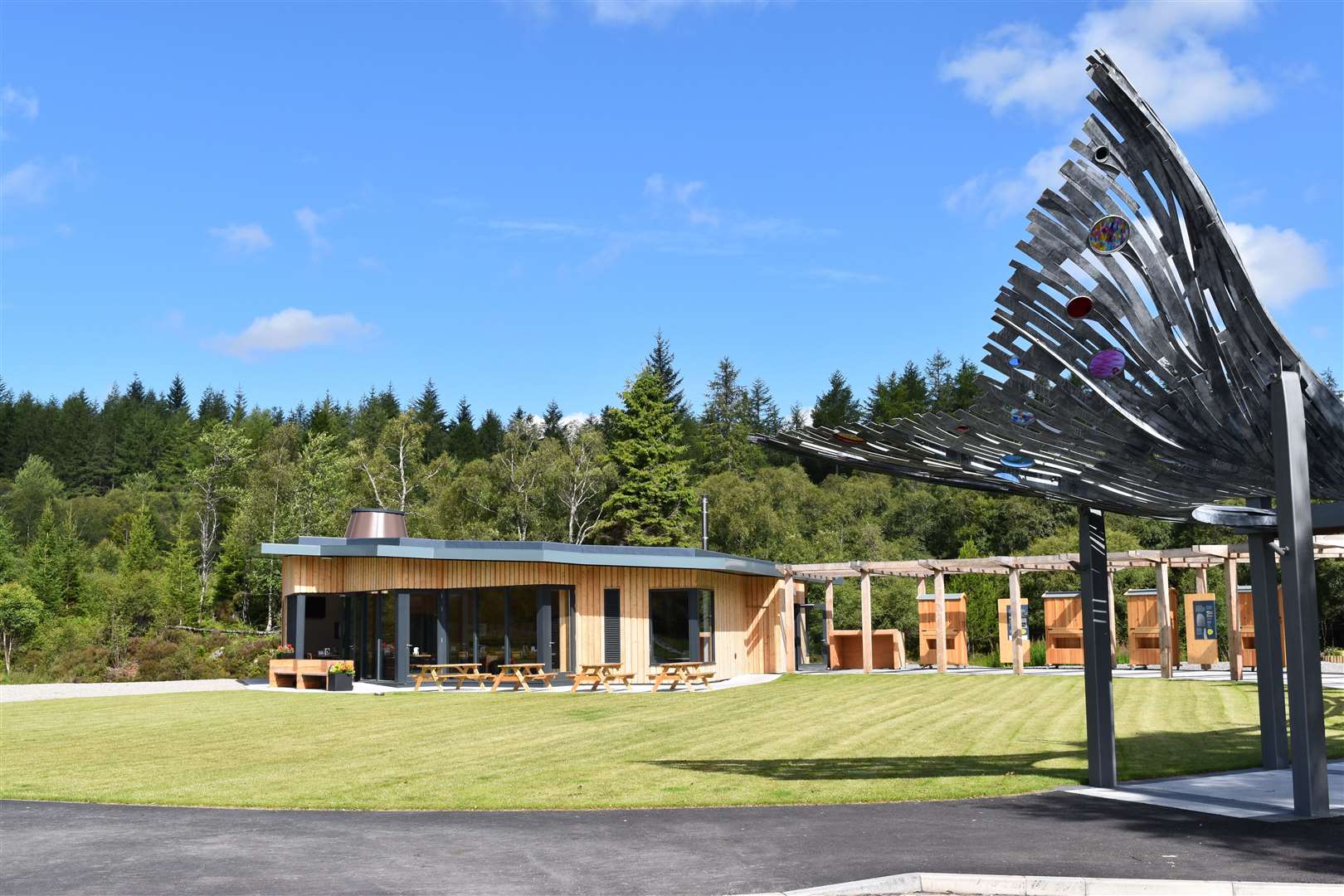 The visitor centre at the Falls of Shin.