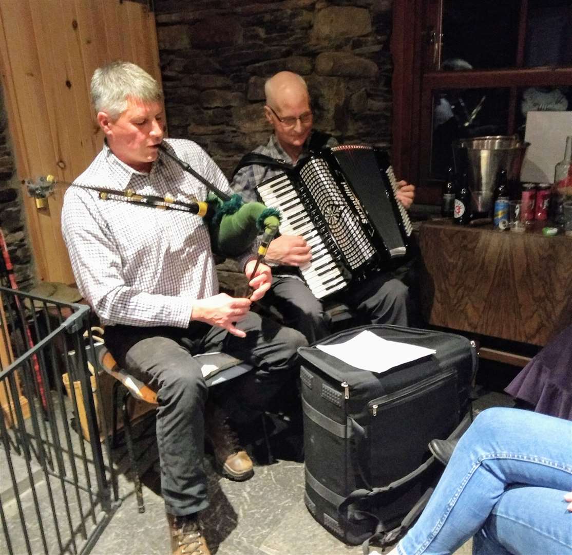 Colin and Billy Mackay were among those providing traditional music.