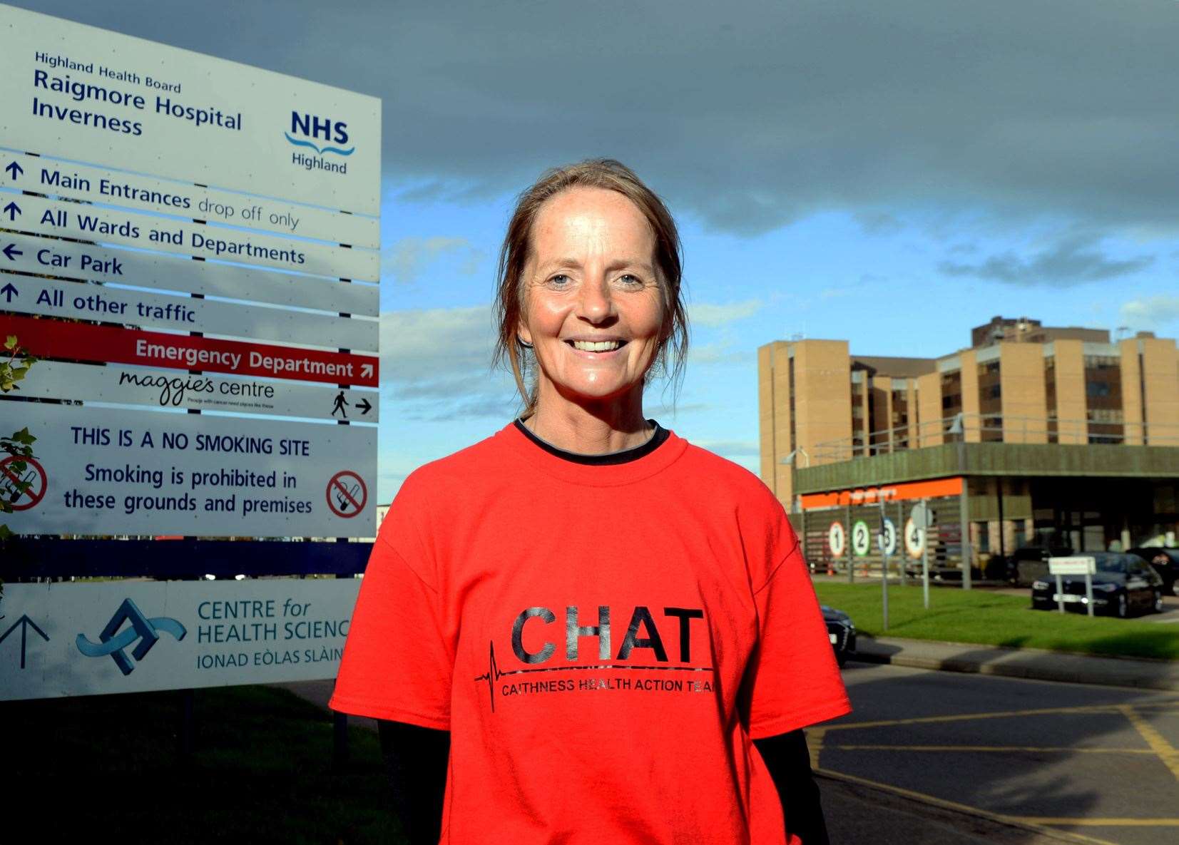 Thurso endurance athlete Lorna Stanger battled through sickness and lack of sleep to run all the way to Raigmore Hospital, completing the equivalent of five marathons. The 52-year-old was raising money for Macmillan Cancer Support and Caithness Health Action Team. Picture: James Mackenzie