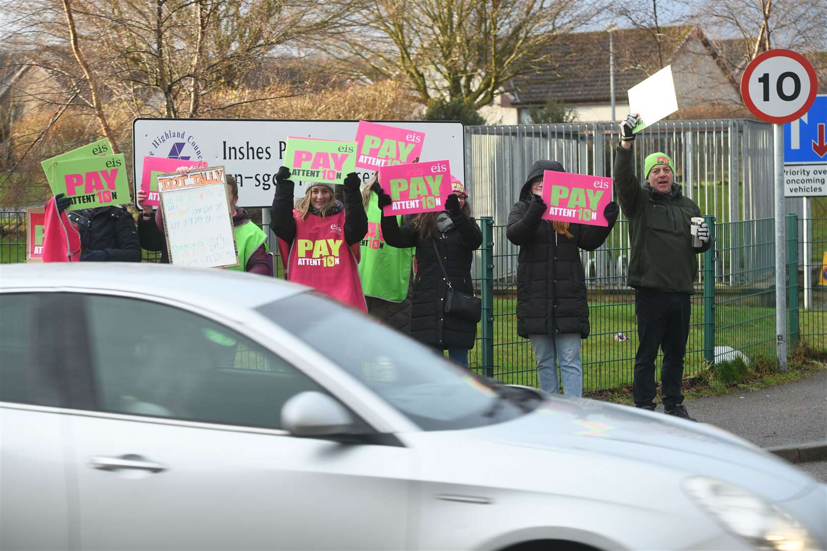 Inverness teachers on strike in January.