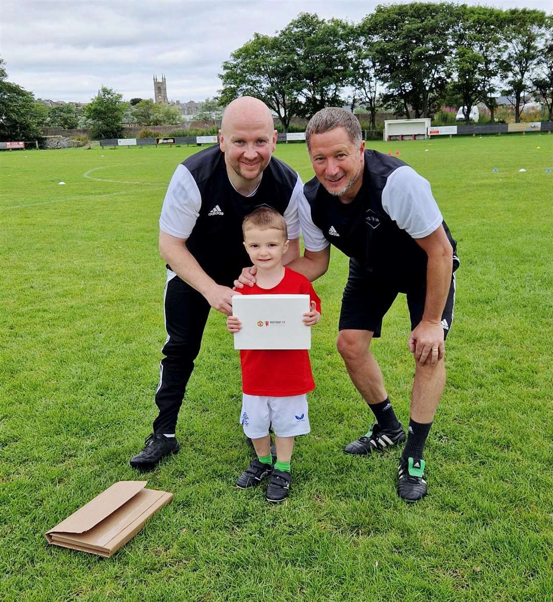 Cooper Cameron with Neil Scott and Gabe Mellor.