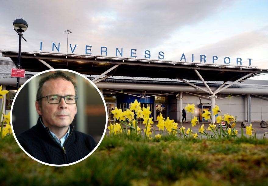 Inglis Lyon (inset) is managing director at HIAL, which operates Inverness Airport.
