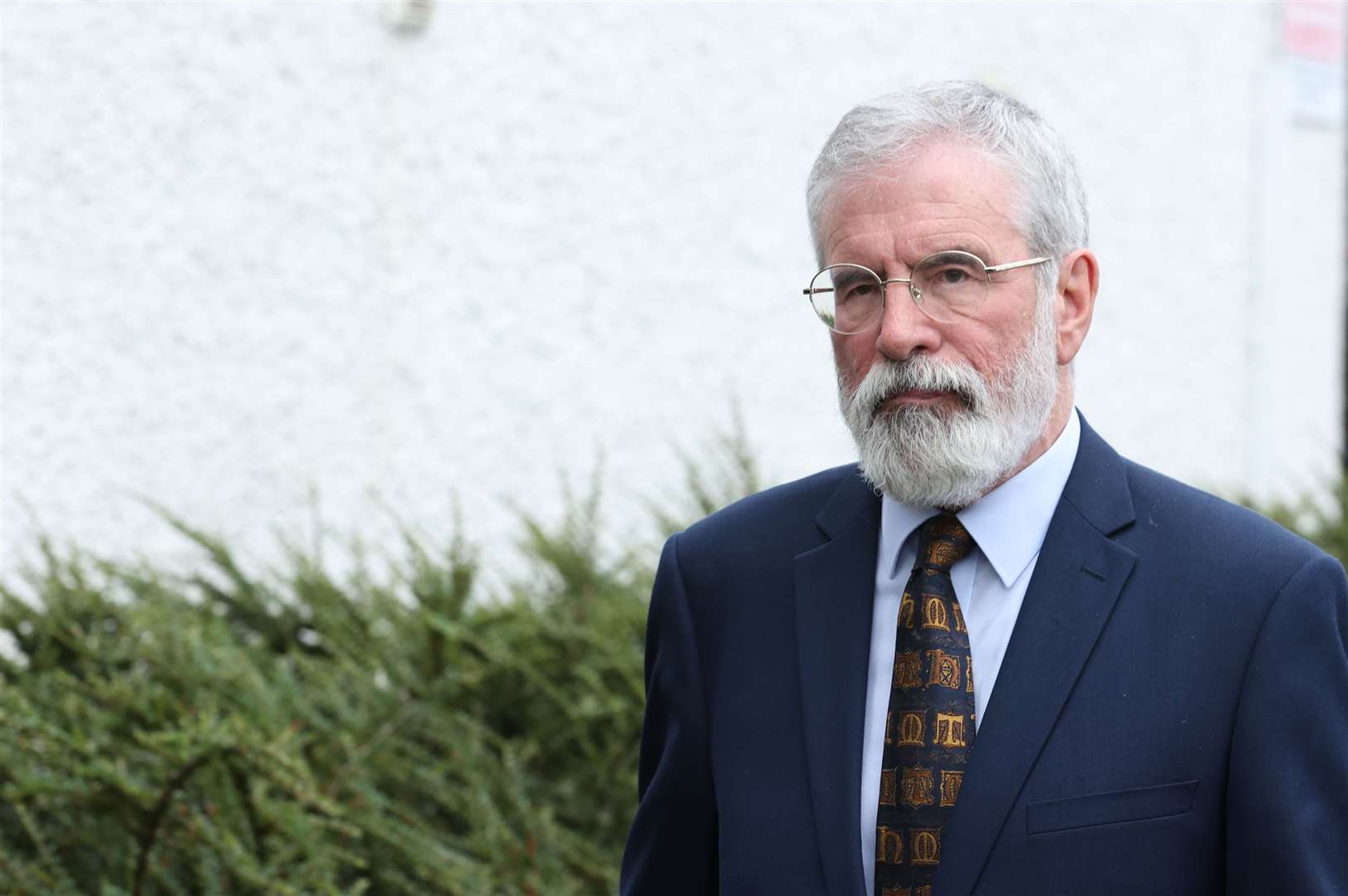 Former Sinn Fein president Gerry Adams at the funeral of Lord Trimble (Liam McBurney/PA)