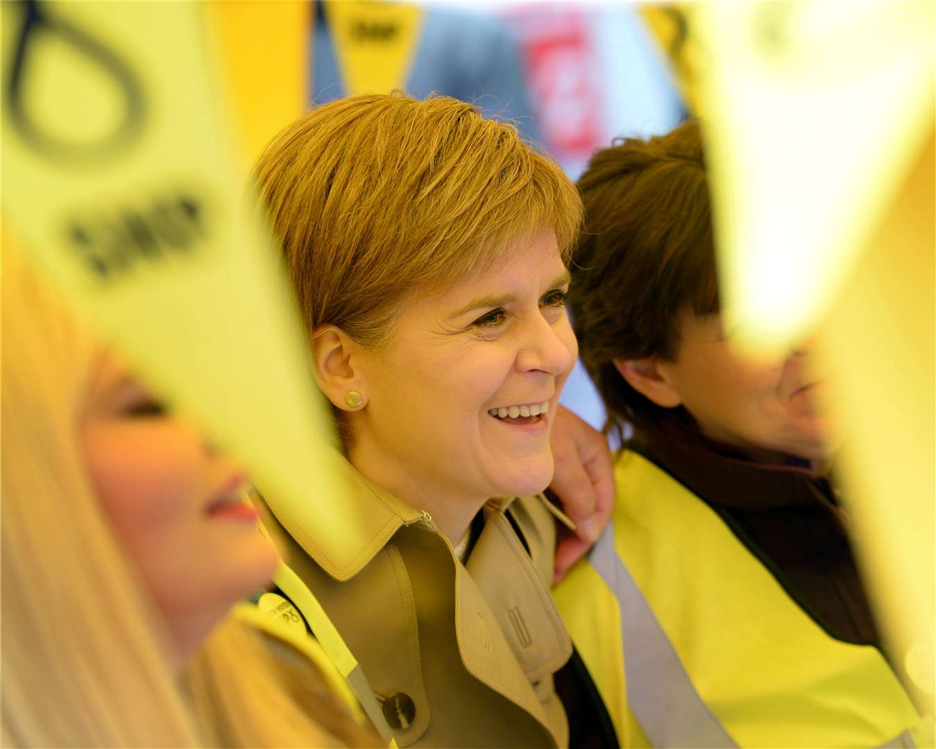First Minister Nicola Sturgeon on visit to Inverness campaigning for independence. Picture: Gary Anthony.