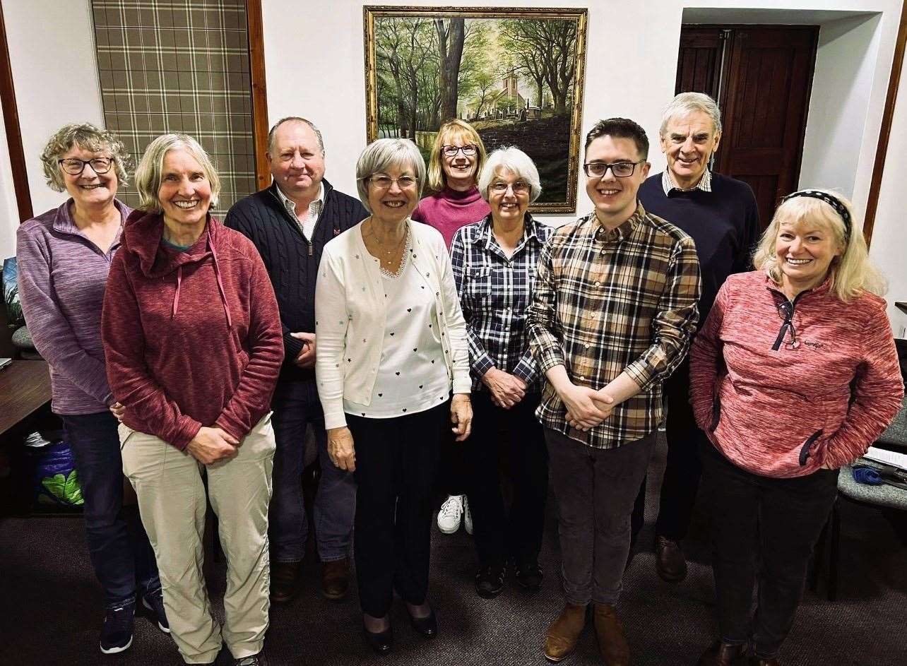 The new CFHS committee are, from left, Liz Greig, Alison Smith, Willie Moodie, chairperson Janet Mowat, Elizabeth Buchan, Anna Rogalski, Jayden Alexander, Gus Mackay and Elaine Muir. Missing from the picture are Nancy Swanson, Angela Nicolson, Anna Swanson and Don Omand. Picture supplied
