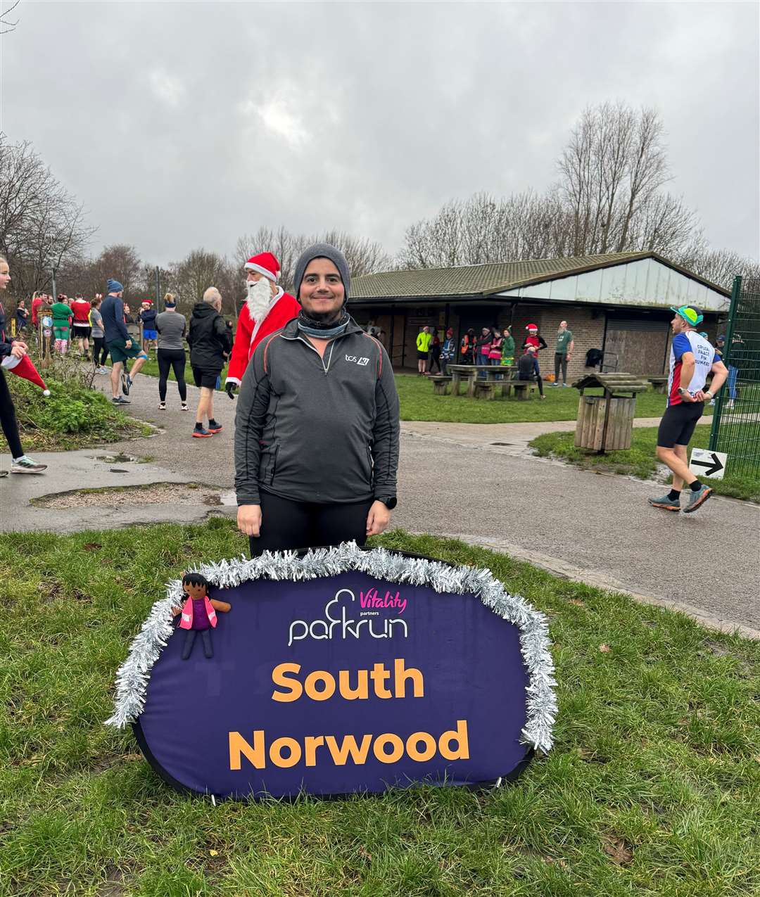 Parkrun is an important part of life for Cel Smith, pictured at the 2023 South Norwood Christmas Day event in south London (Handout/PA)