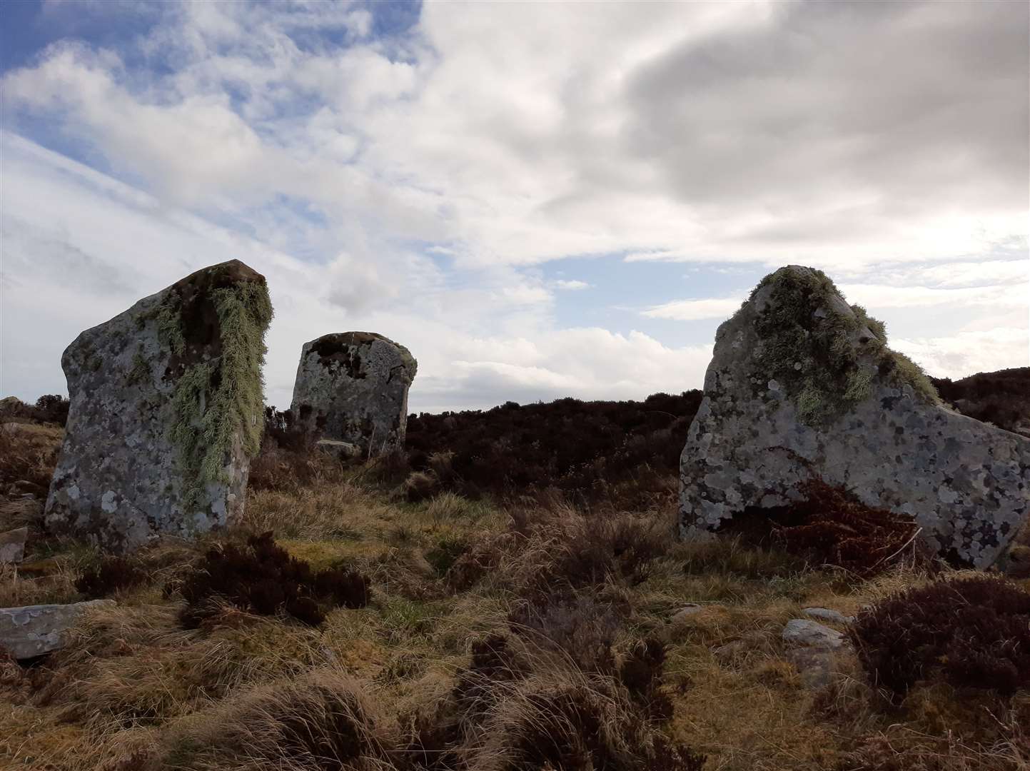 Standing stones at the Garrywhin hill fort. Picture: MC
