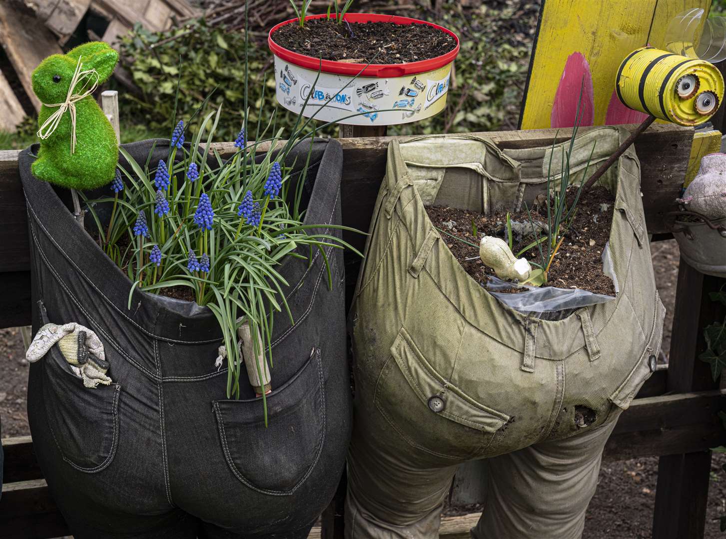 Recycling old jeans is one way some growers have created extra space (Giles Anderson/PA)