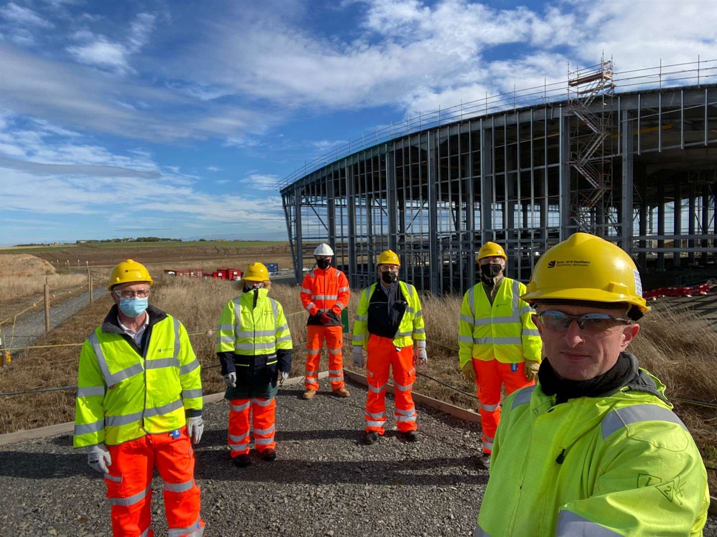 Members of the Royal Burgh of Wick Community Council visited the Noss Head switching station site and were given an update on how it is progressing.