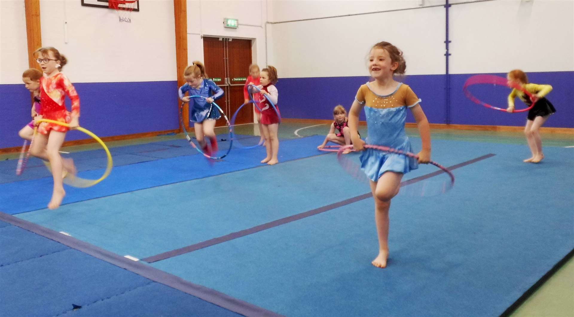 Members of Caithness Rhythmic Gymnastics put on an exciting programme of fast-moving routines.
