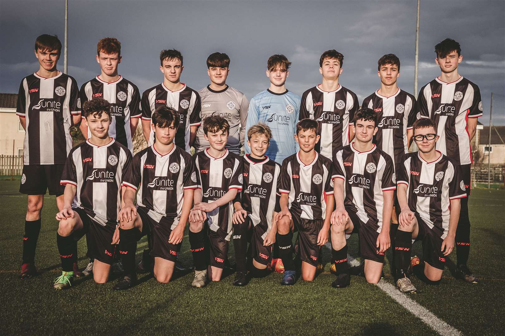 The Caithness United under-16s who had an emphatic victory over their Nairn County counterparts at the Naver all-weather pitch. Picture: Colin Campbell Photography
