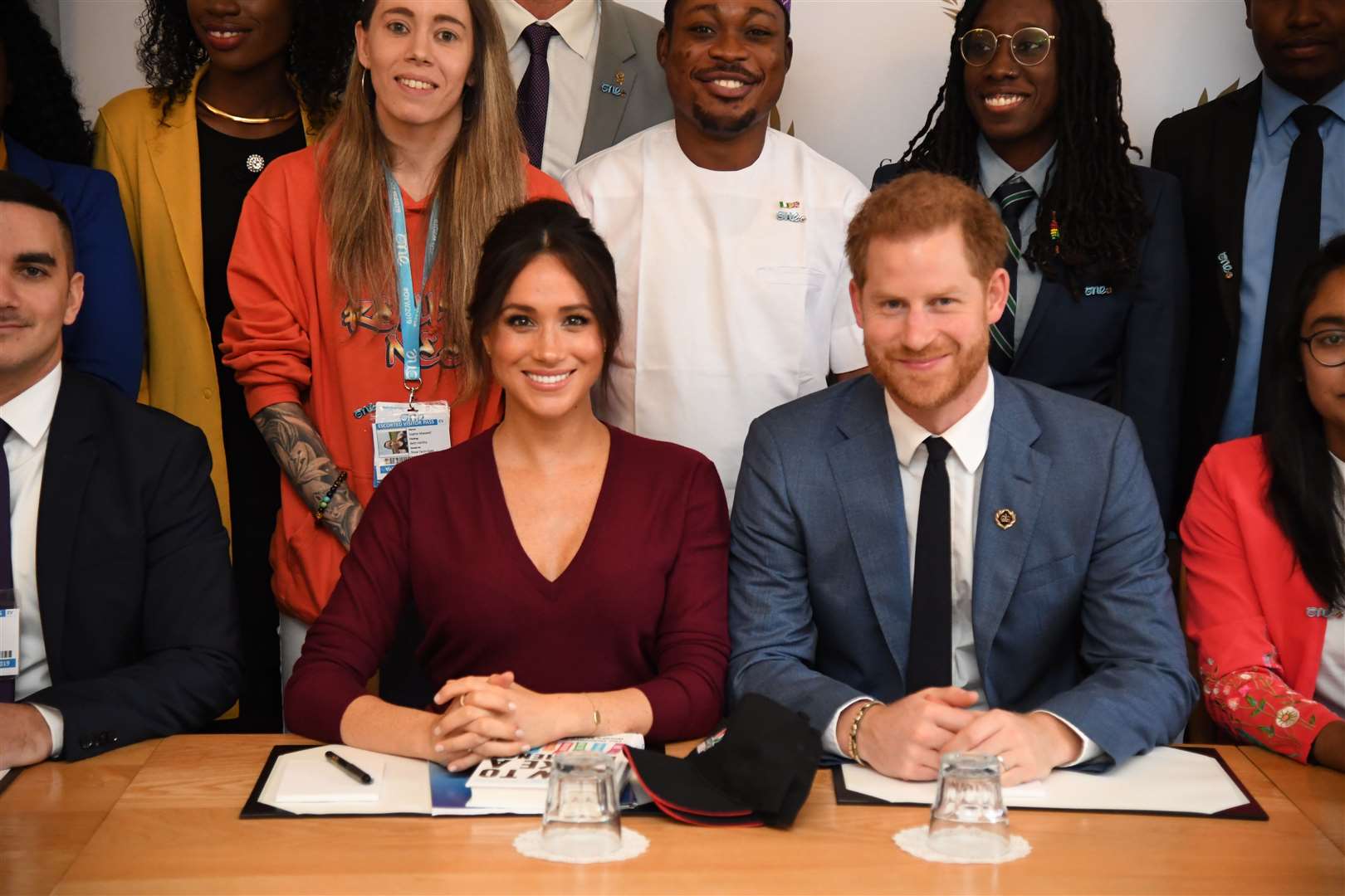 Harry and Meghan at a Queen’s Commonwealth Trust event, an organisation they no longer formally represent (Jeremy Selwyn/Evening Standard/PA)