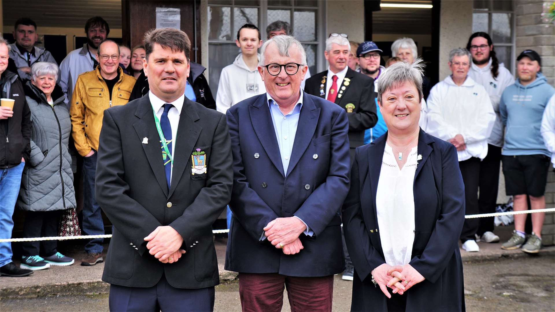 From left, Graham John, the club's elected president, next to Jamie Stone MP and committee member Sharon Rosie. Picture: DGS