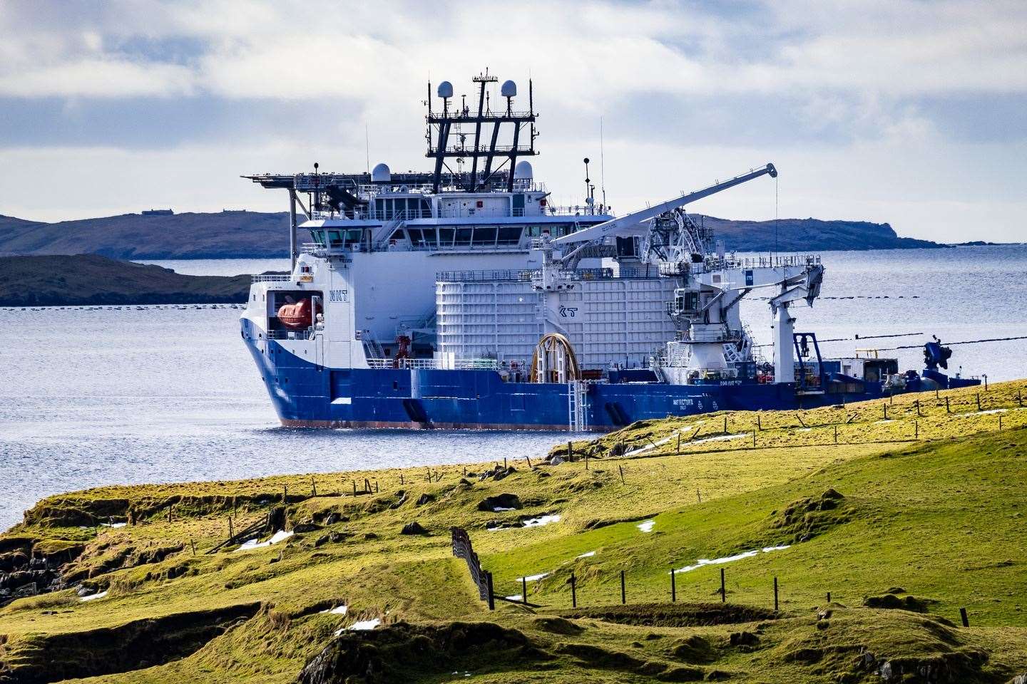 NKT Victoria working in Shetland waters. Picture: SSEN Transmission