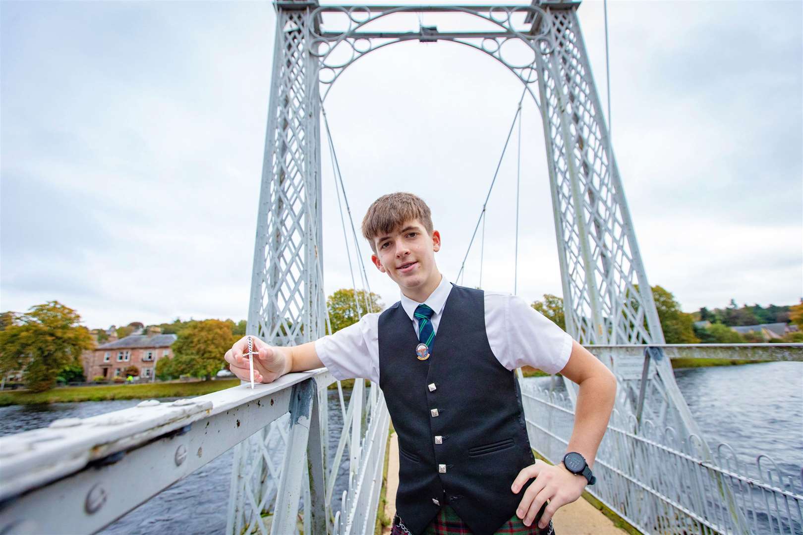 Picture shows Anndra Cumming, age 15 from Gairloch High School winner of the Solo Singing Fluent Boys ages 13-15 - An Comunn Gàidhealach Silver Kilt Pin at The Royal National Mòd 2021, in Inverness, Scotland, Tuesday 12th