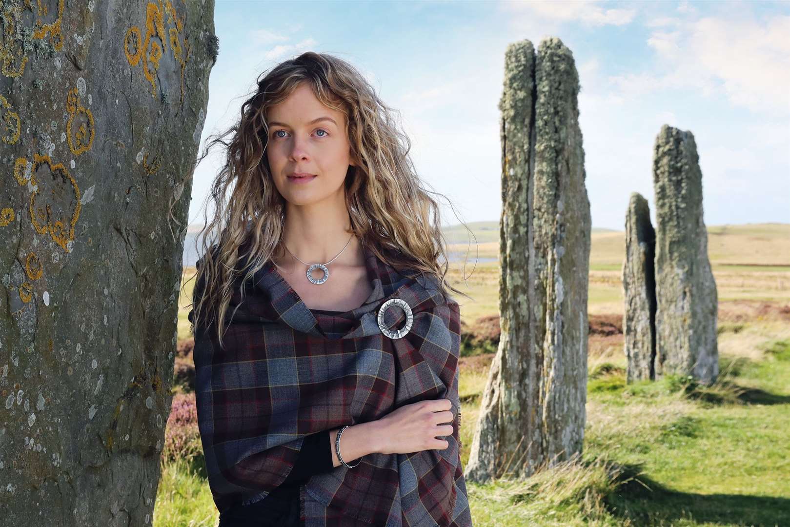 Aileen Bain models a piece of the new Outlander jewellery.