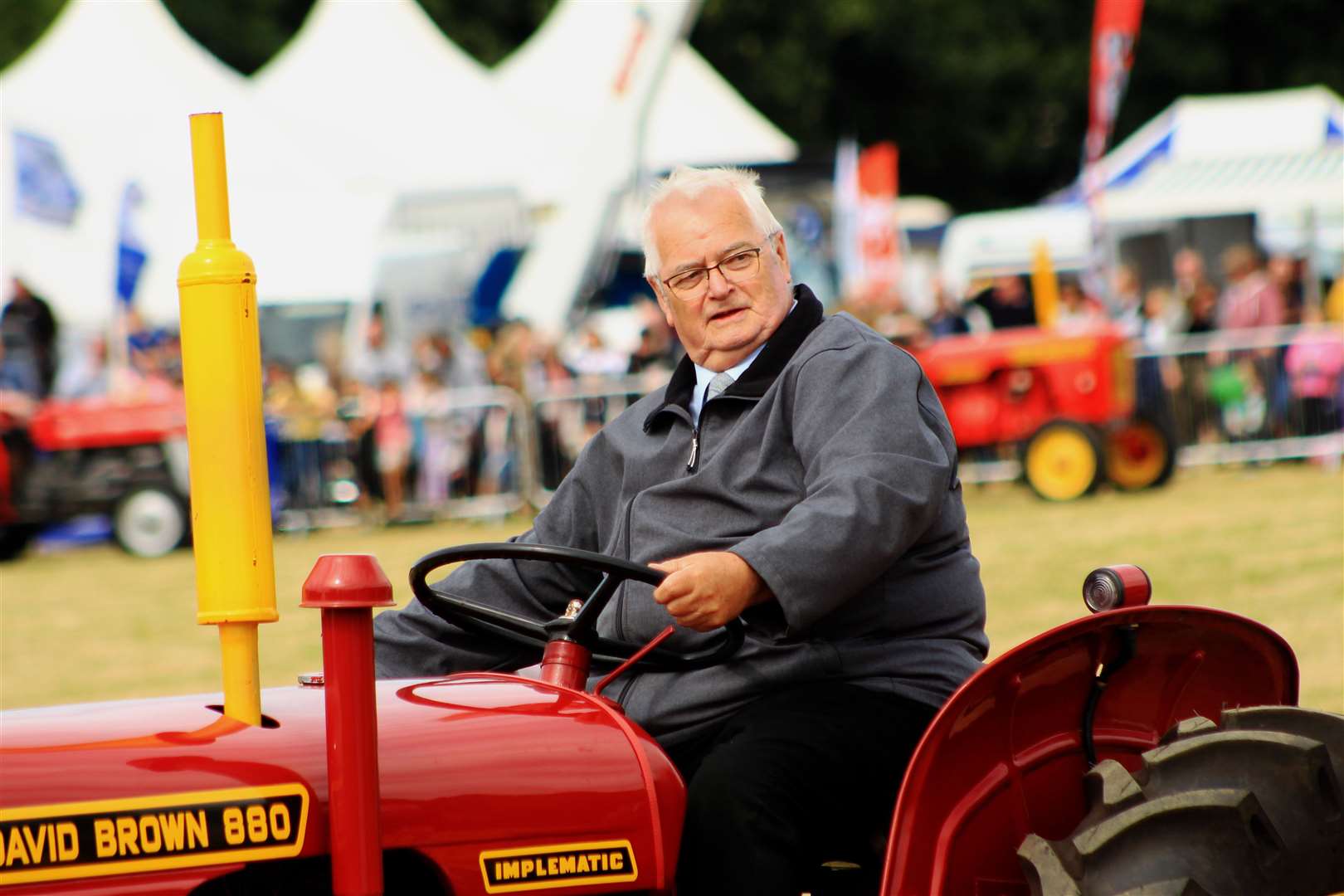 Will Gunn taking part in the tractor parade at the 2022 County Show at Thurso East.
