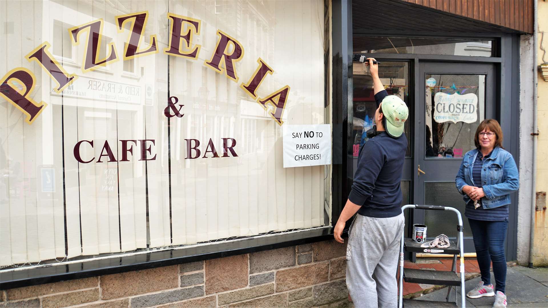 The owners of DeVita's pizzeria and café in High Street, Wick, are using the downtime to spruce up the building.
