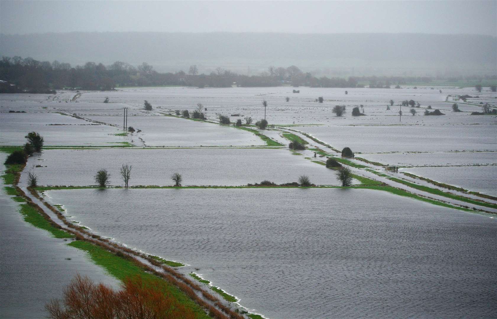 Rain brought flooding on the Somerset Levels (Ben Birchall/PA)