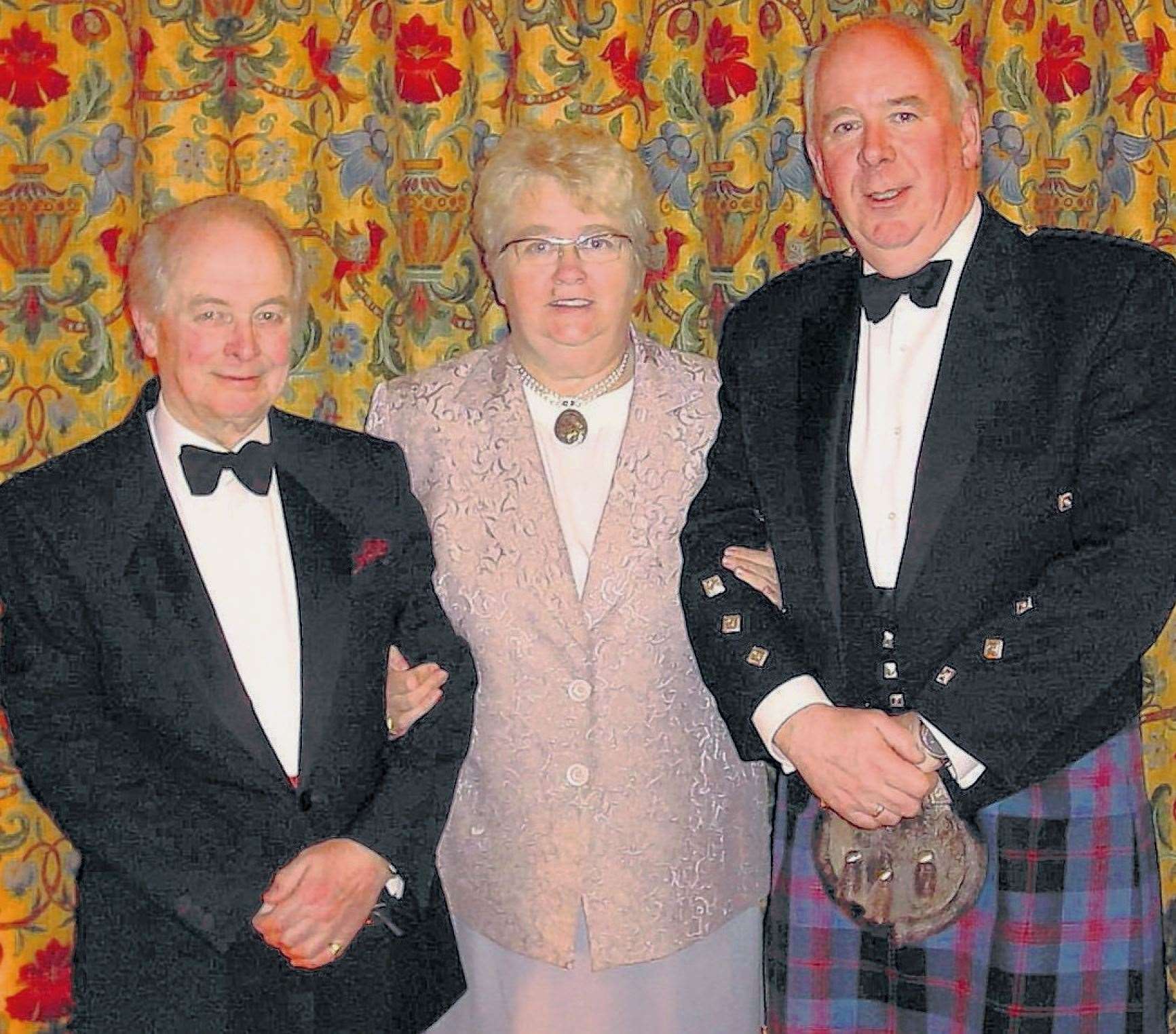 Captain Colin Farley-Sutton (left) in early 2007 after retiring as a Deputy Lord-Lieutenant of Caithness, along with his successor, Paul Cariss, and the then Lord-Lieutenant, Anne Dunnett.