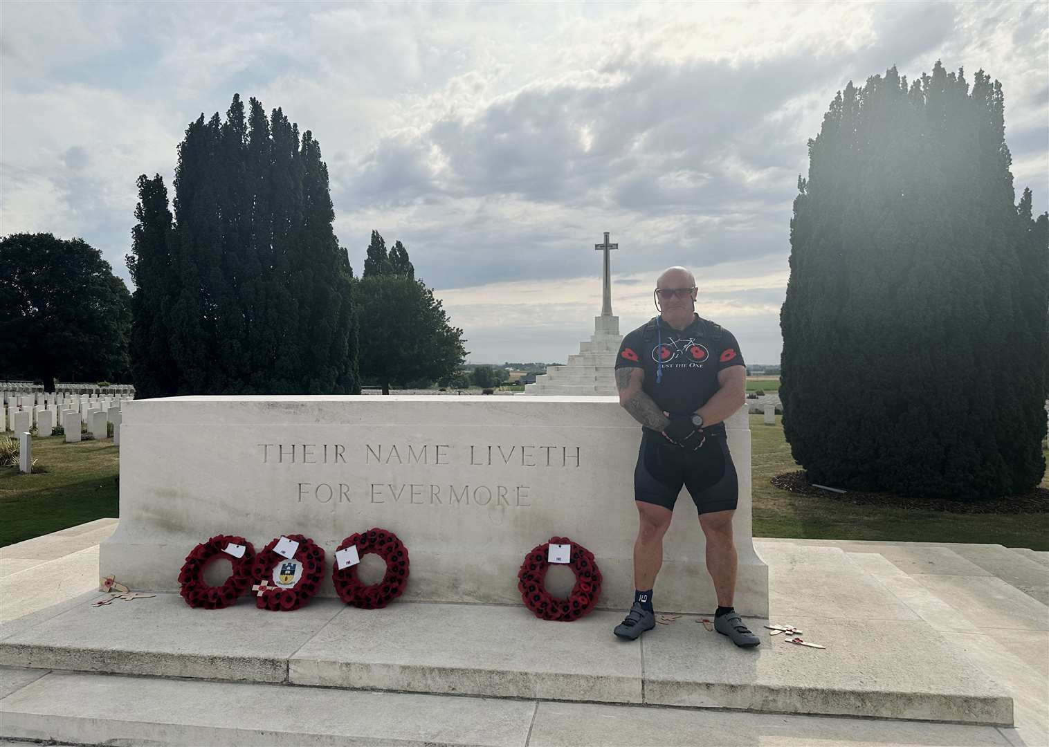 Kev was 'filled with sadness and overwhelming grief' when visiting Tyne Cot and other military graveyards.