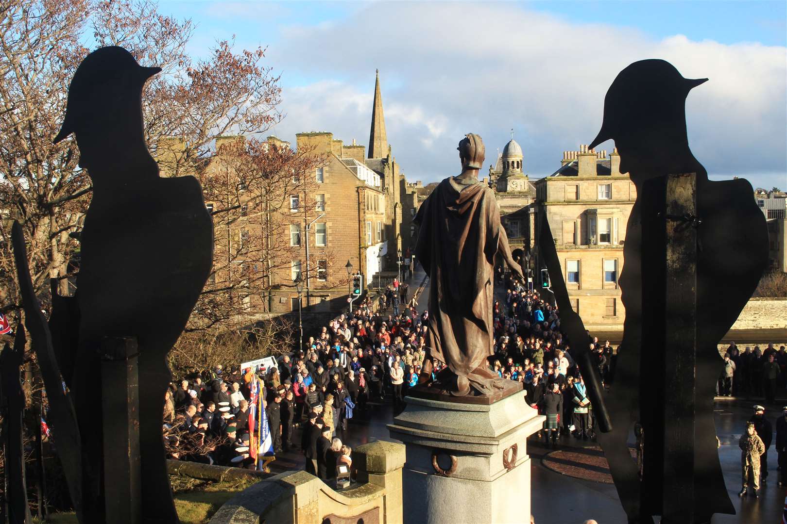 Remembrance Sunday 2023 in Wick. Picture: Alan Hendry