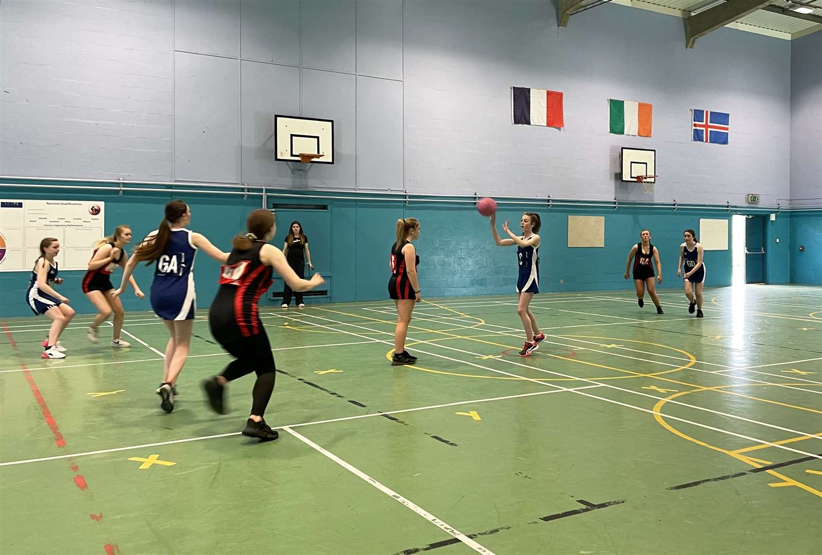Action from one of the matches at Thurso High School.
