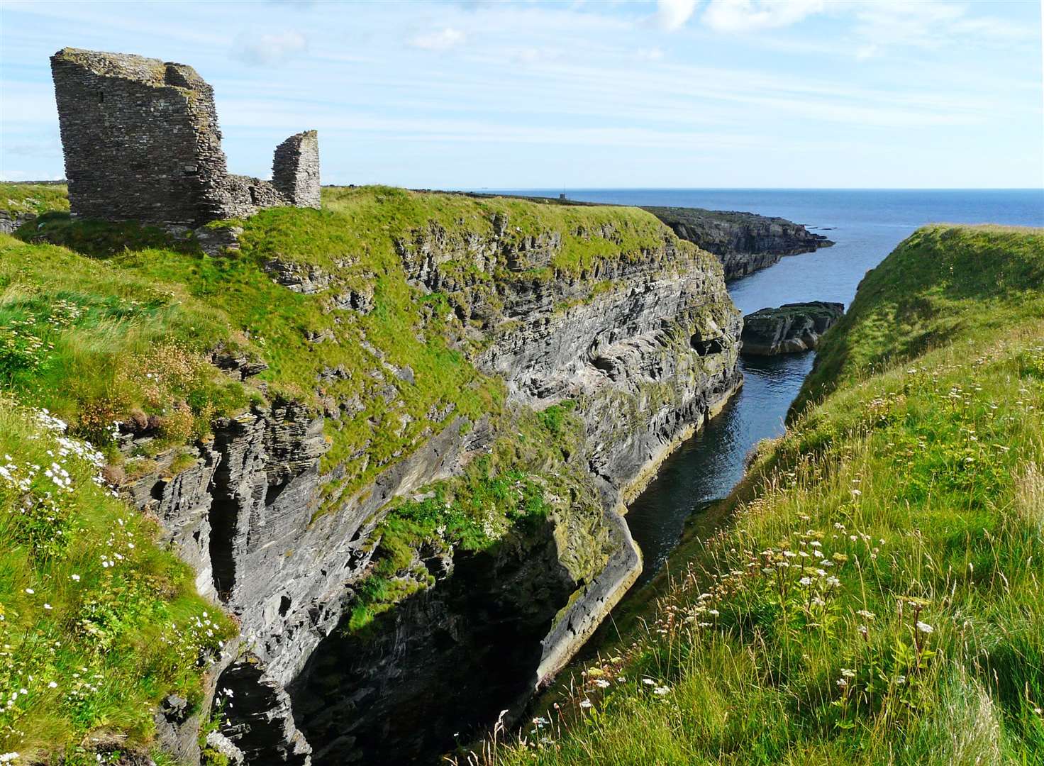 The Castle of Old Wick sits on a narrow promontory to the south of the town. Picture: Alan Hendry