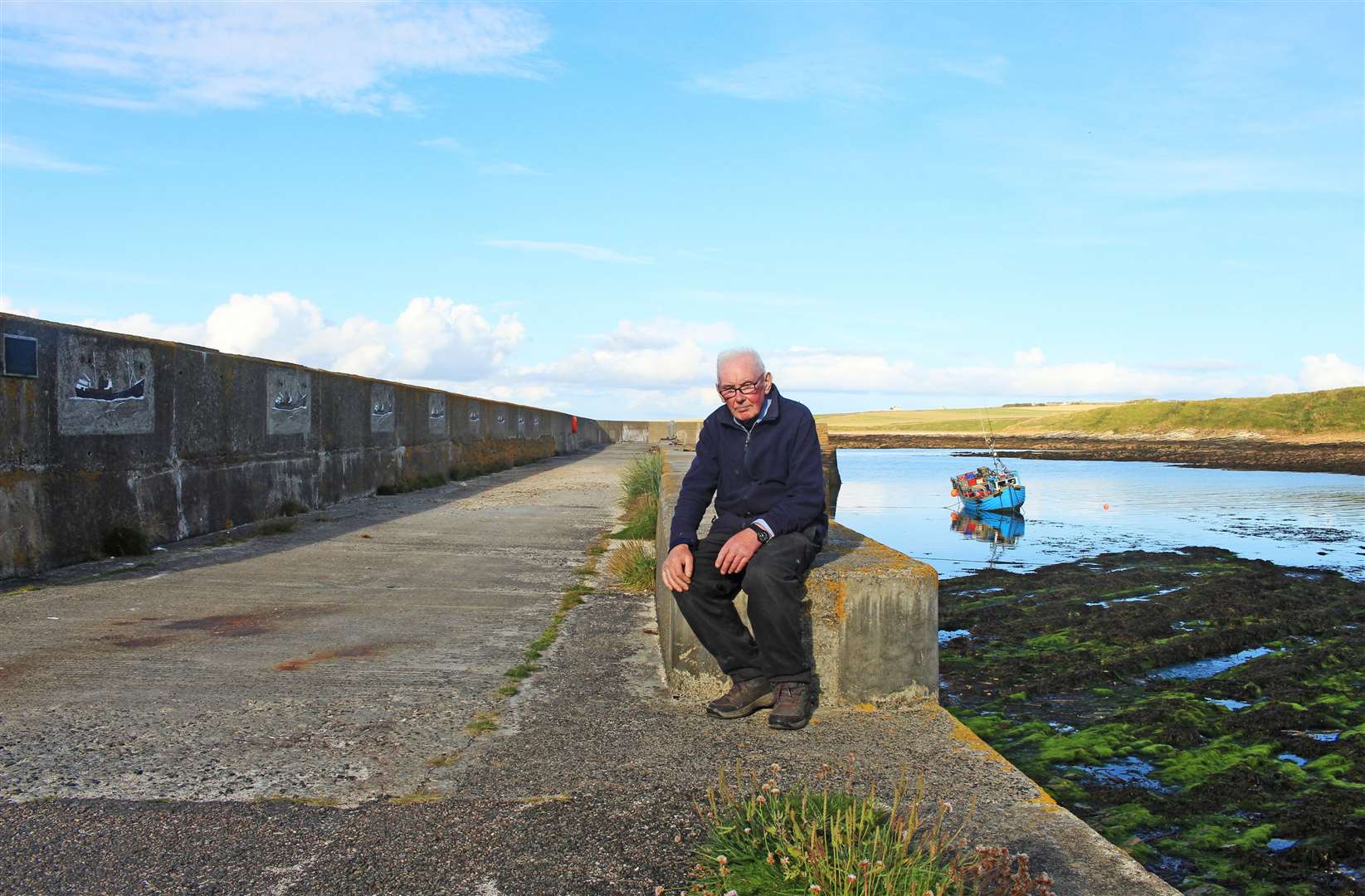 Derry Ross at Phillip's Harbour, Mey. He was foreman there when the harbour was rebuilt in the late 1970s. Picture: Alan Hendry