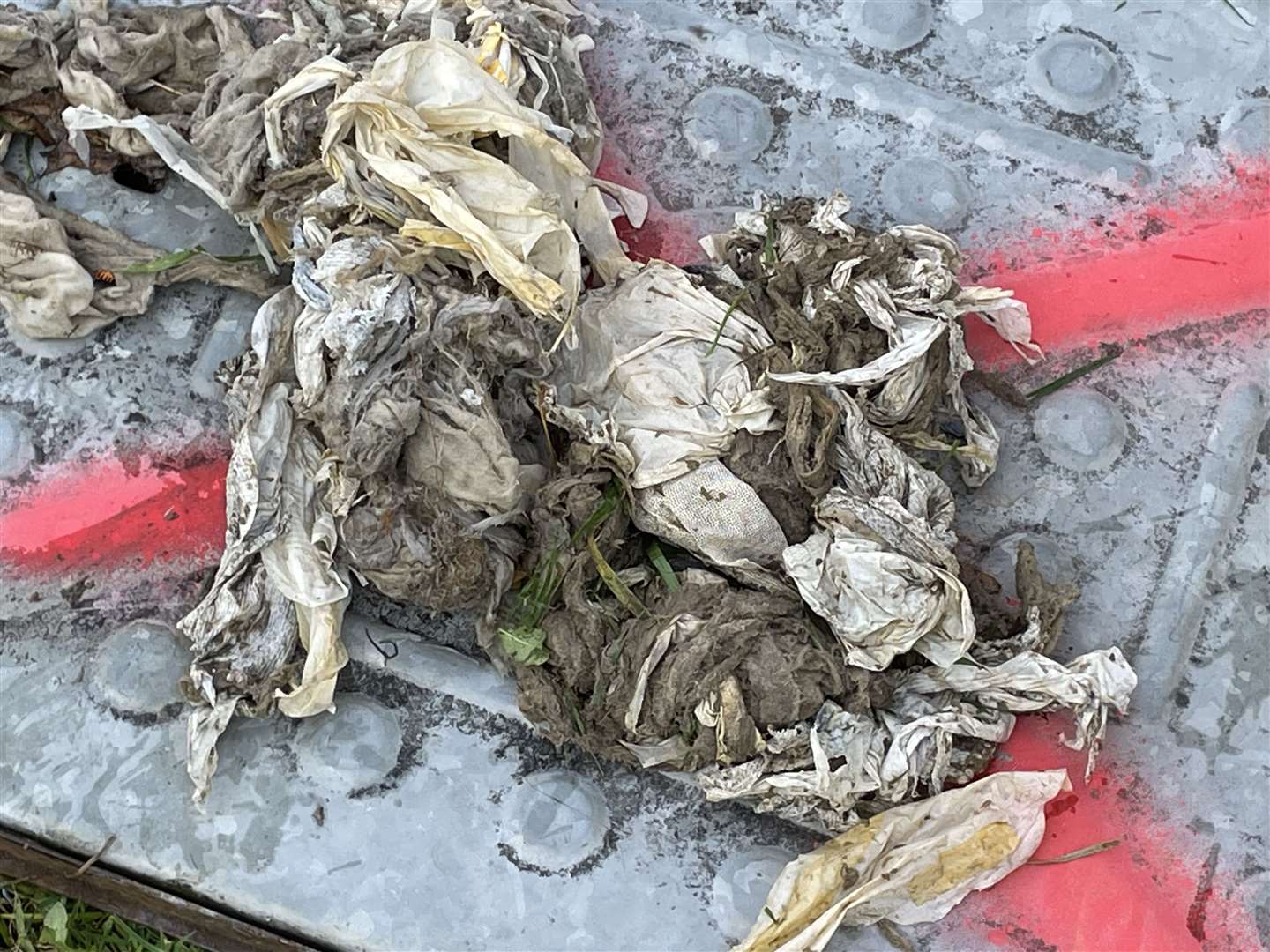 Wet wipes removed from a sewer in the Bransholme area of Hull (Yorkshire Water/PA)
