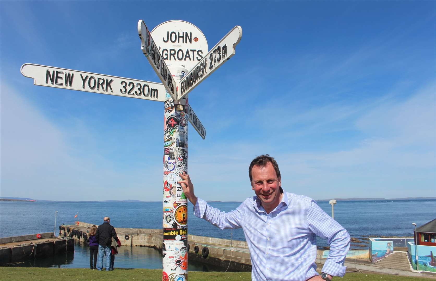 David Whiteford at John O'Groats. Picture: Alan Hendry