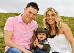 Carolyn Pierpont with her partner, Mark Toshney, and son Aiden.