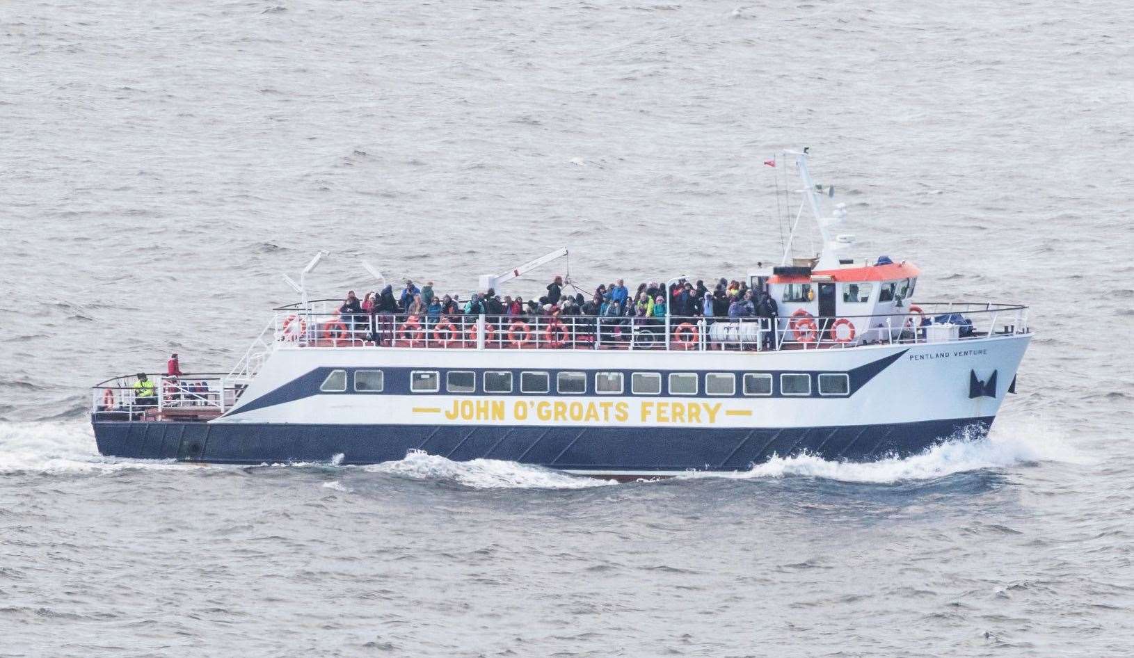 Orca watchers on the Pentland Venture. Picture: Karen Munro